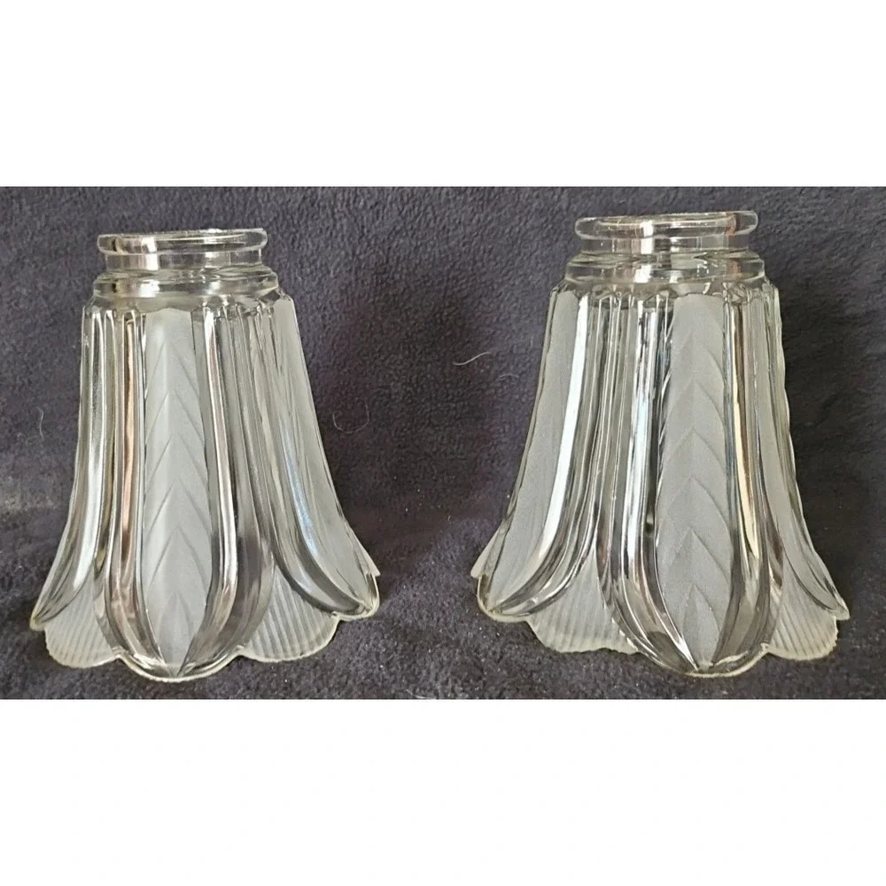 Cut Glass Sconce can be used for Ceiling fan or Vanity mirrors.
